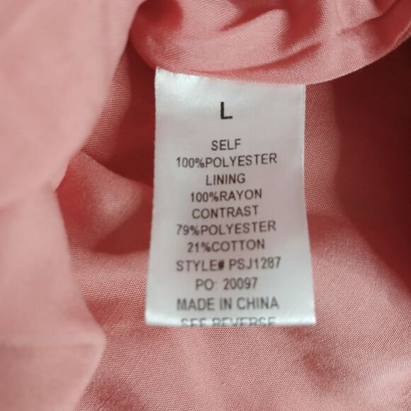 Pink Tweed Shacket Women's size L New With Tags - Picture 7 of 9